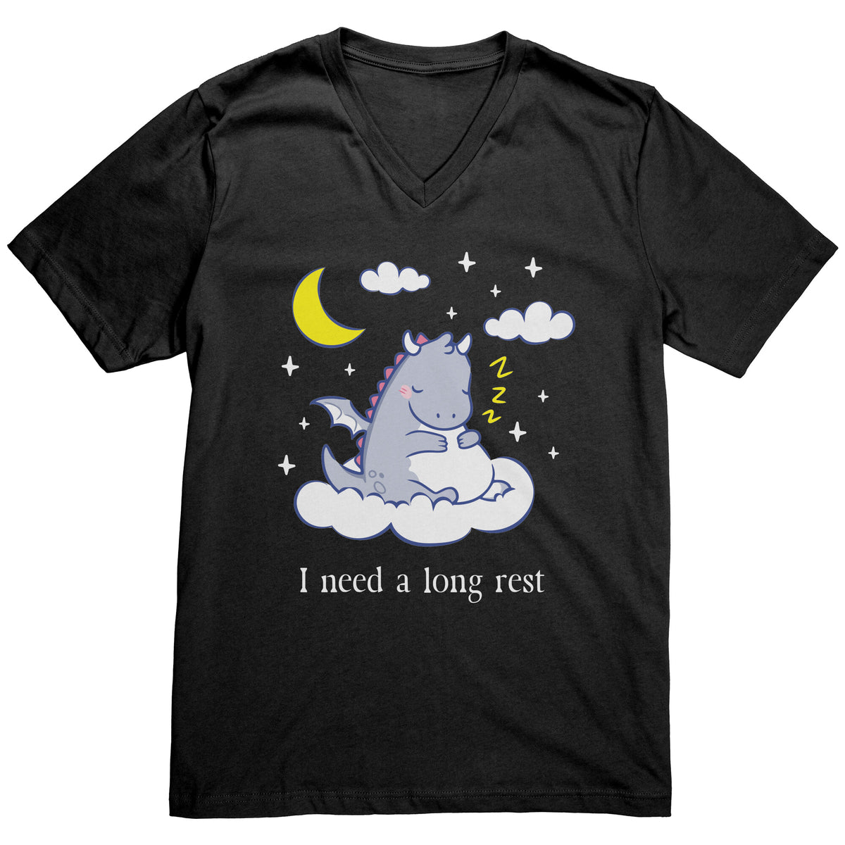 I Need a Long Rest Sleepy Dragon T-shirt  - Gemmed Firefly