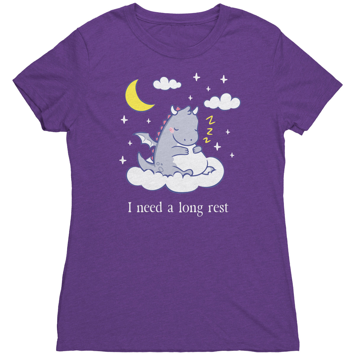 I Need a Long Rest Sleepy Dragon T-shirt  - Gemmed Firefly