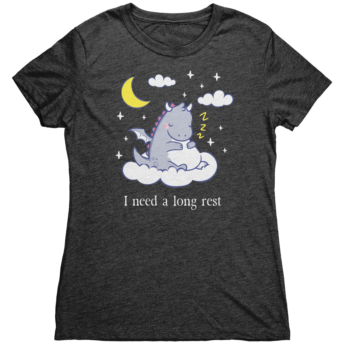 I Need a Long Rest Sleepy Dragon T-shirt  - Gemmed Firefly