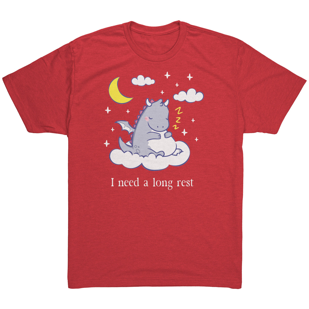 I Need a Long Rest Sleepy Dragon T-shirt  - Gemmed Firefly