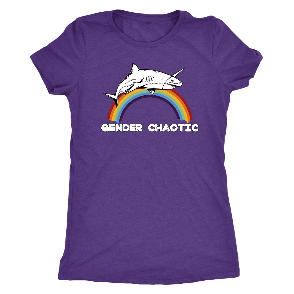 Gender Chaotic Shark T-shirt  - Gemmed Firefly