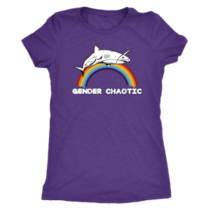 Gender Chaotic Shark T-shirt  - Gemmed Firefly
