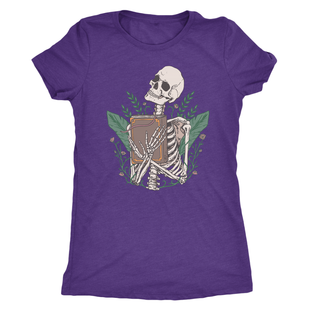 Libris Mortis - Skeleton with a Book Shirt T-shirt  - Gemmed Firefly