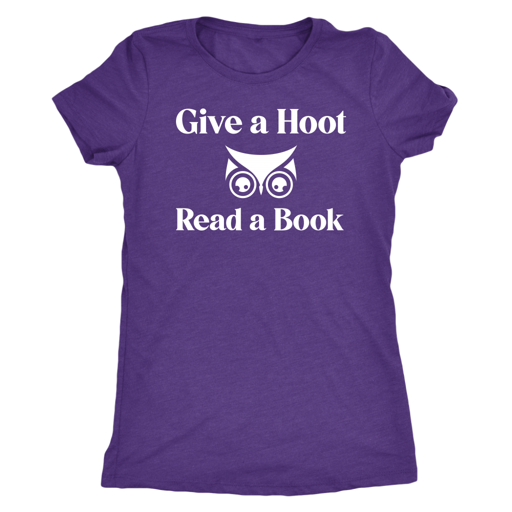 Give A Hoot Read A Book Shirt T-shirt  - Gemmed Firefly