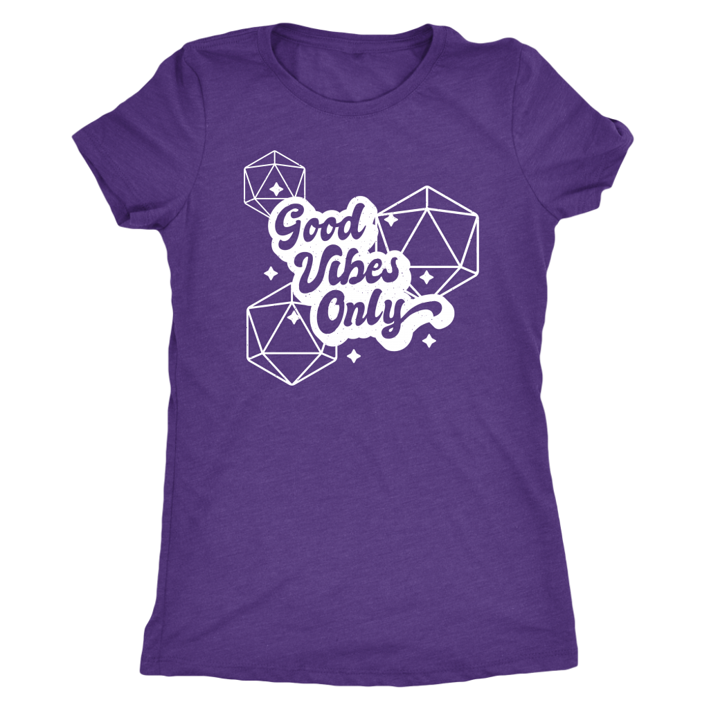 Good Vibes Only D20s T-shirt  - Gemmed Firefly