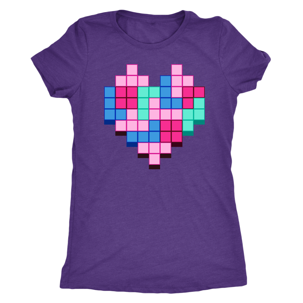 Candy Block Love Heart T-shirt  - Gemmed Firefly
