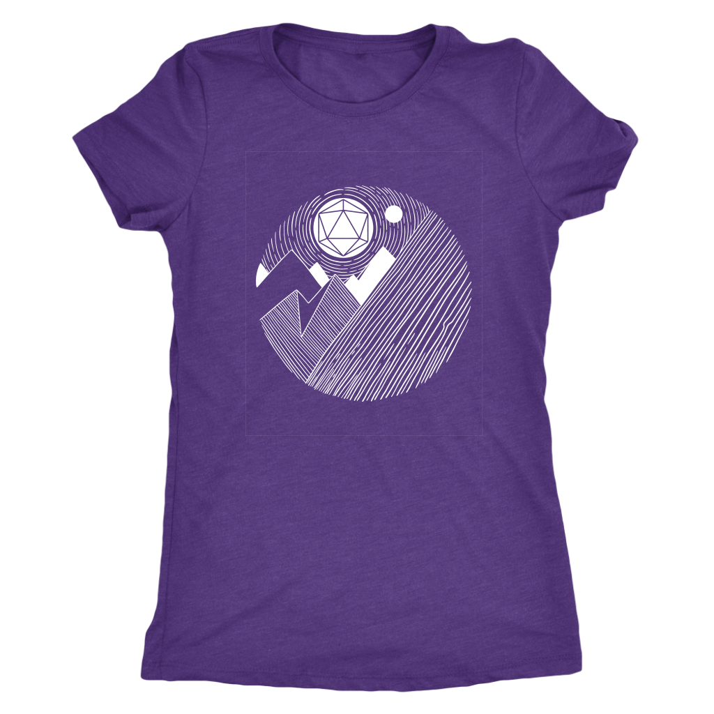 D20 Mountains Majesty T-shirt  - Gemmed Firefly
