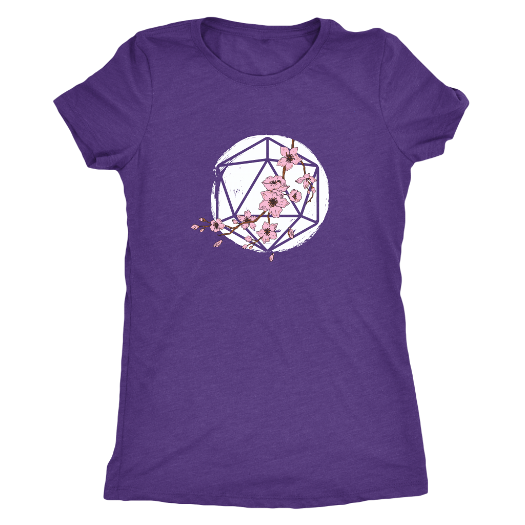D20 Cherry Blossom T-shirt  - Gemmed Firefly