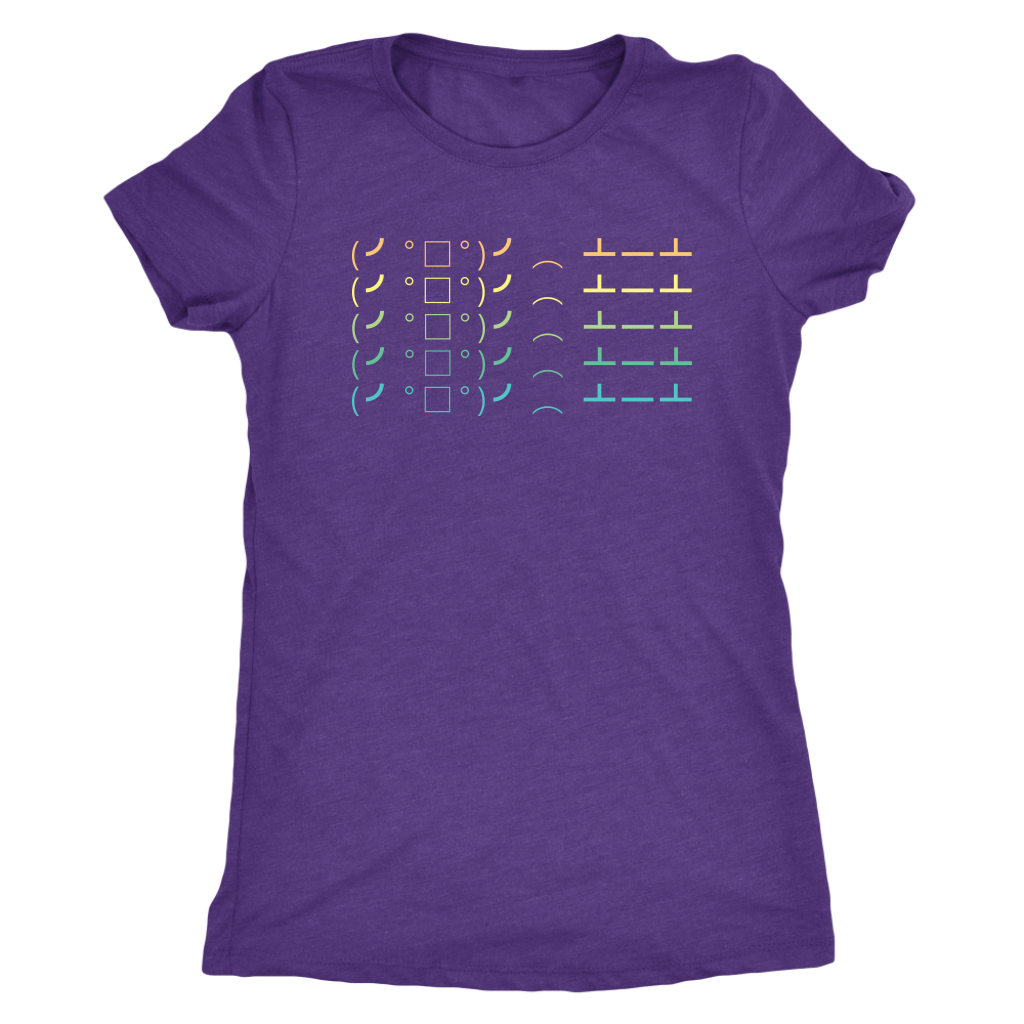 Calming Colors Table Flip T-shirt  - Gemmed Firefly