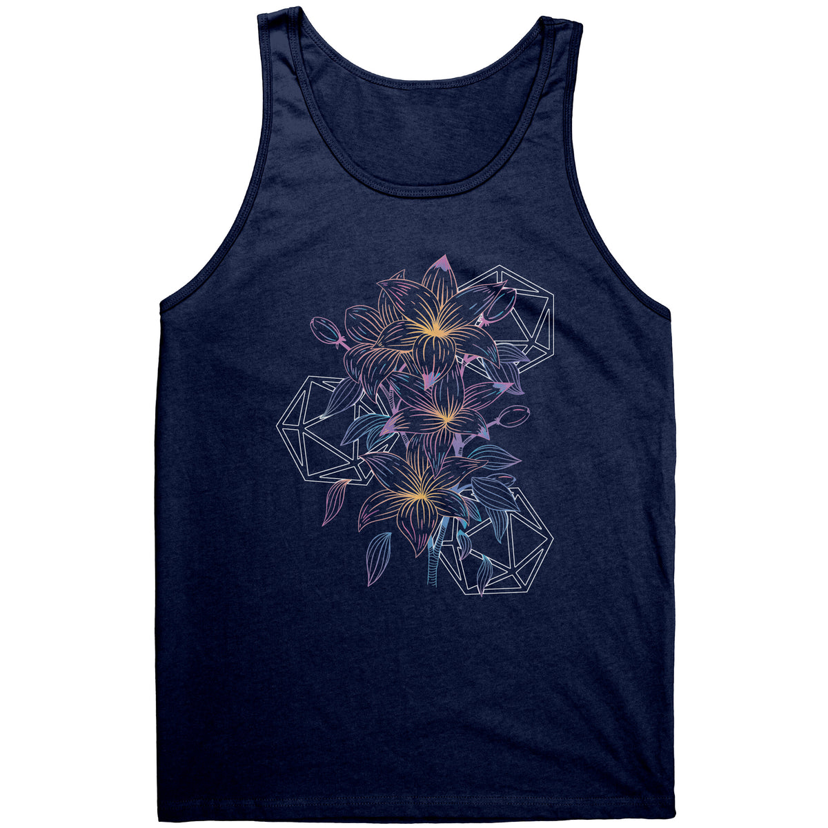 Lilies and Luck Tank T-shirt  - Gemmed Firefly