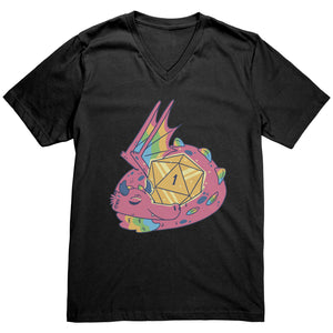 Luxury Lucky Dragon d20 - Nat 1 T-shirt  - Gemmed Firefly