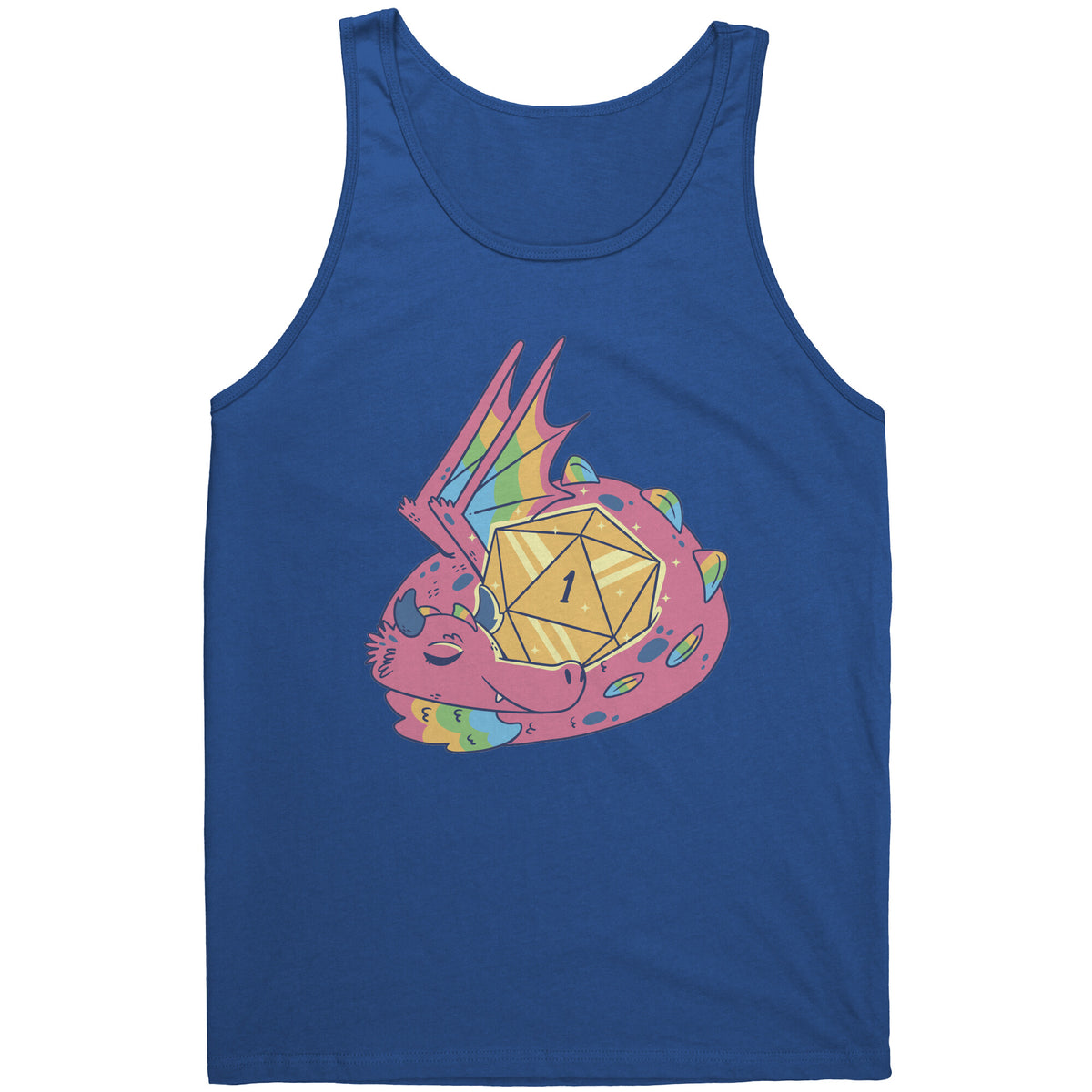 Luxury Lucky Dragon d20 - Nat 1 T-shirt  - Gemmed Firefly