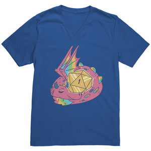 Luxury Lucky Dragon d20 - Nat 1 T-shirt  - Gemmed Firefly