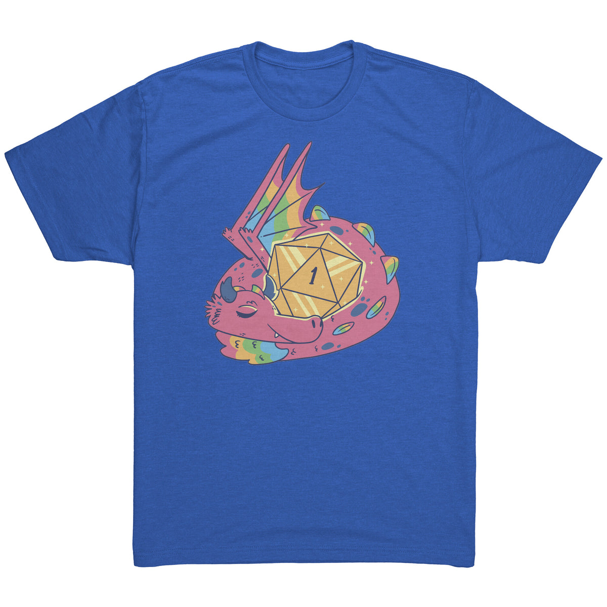 Luxury Lucky Dragon d20 - Nat 1 T-shirt  - Gemmed Firefly