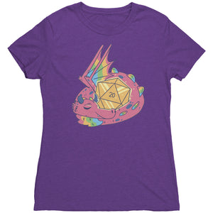 Luxury Luck Dragon d20 - Nat 20 T-shirt  - Gemmed Firefly