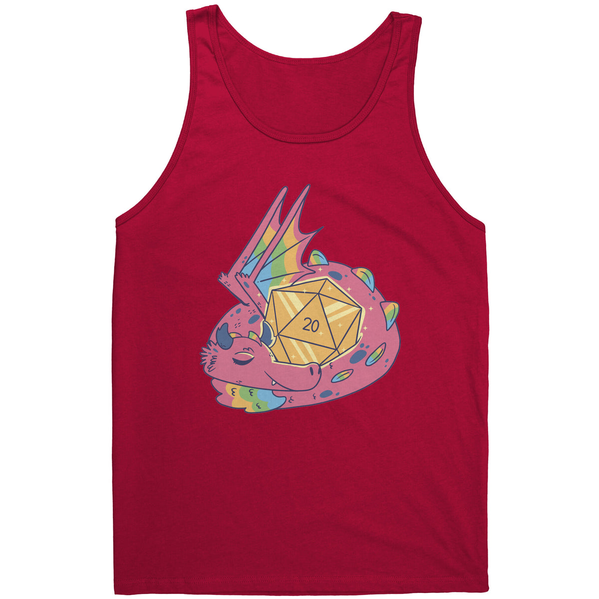 Luxury Luck Dragon d20 - Nat 20 T-shirt  - Gemmed Firefly