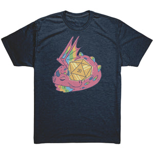 Luxury Luck Dragon d20 - Nat 20 T-shirt  - Gemmed Firefly