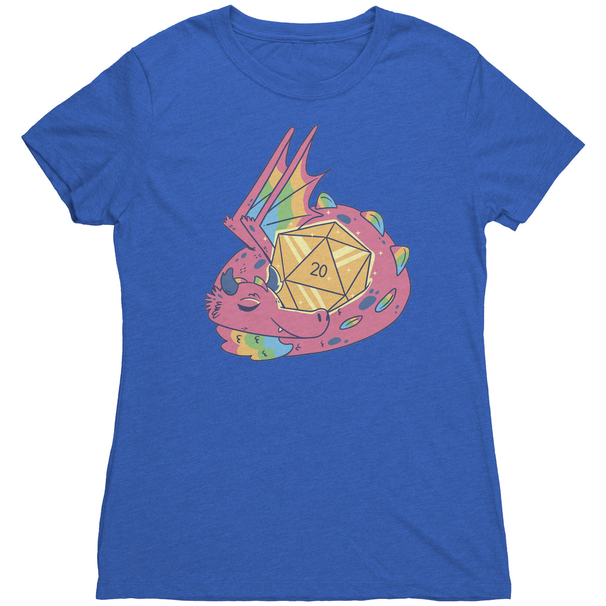 Luxury Luck Dragon d20 - Nat 20 T-shirt  - Gemmed Firefly