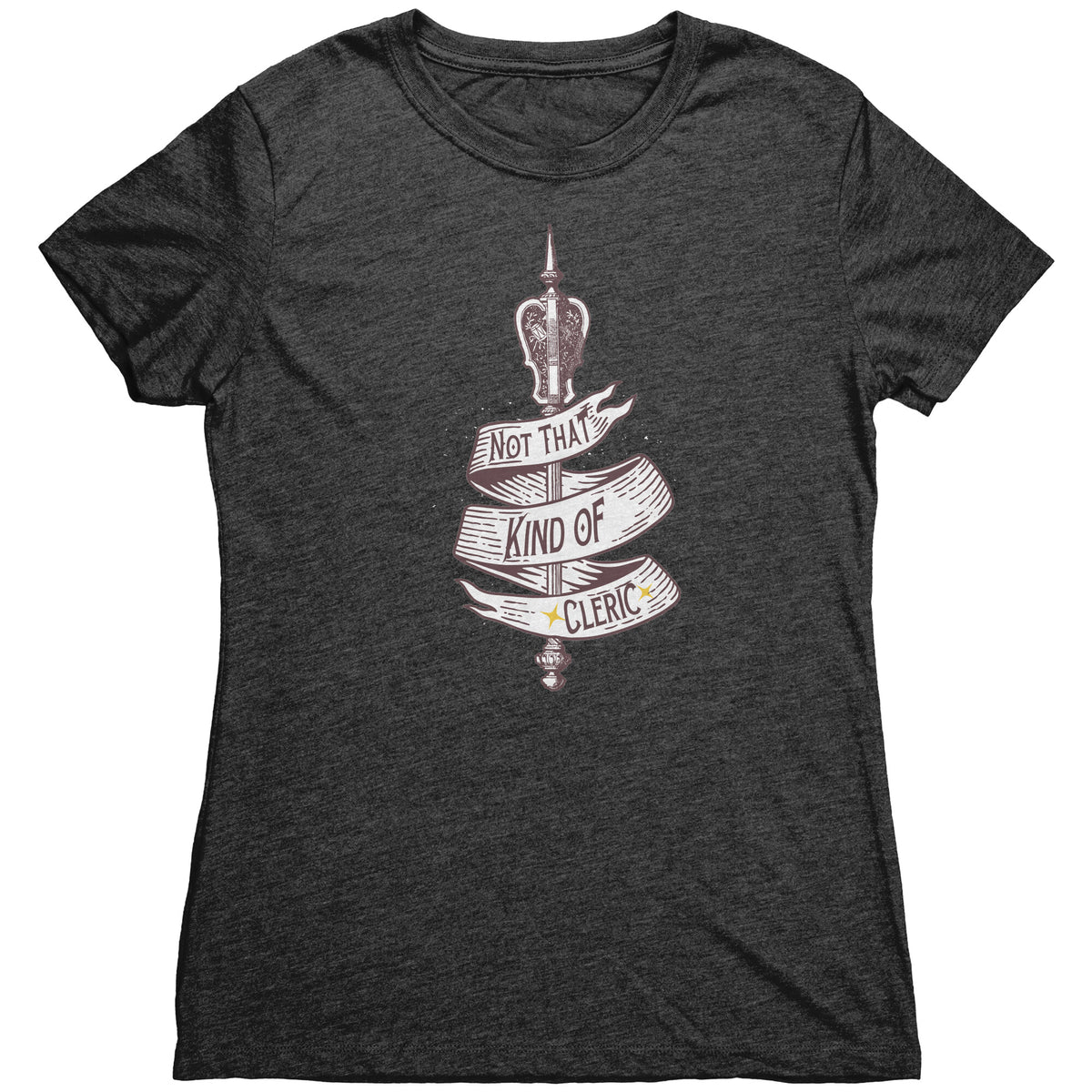 Not That Kind of Cleric [Heritage Design] T-shirt  - Gemmed Firefly