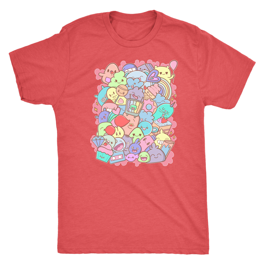 Adorable Kawaii Cute Doodle Party Pastel - "Yay" T-shirt  - Gemmed Firefly