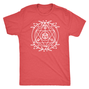 D20 Sacred Floral Geometry T-shirt  - Gemmed Firefly