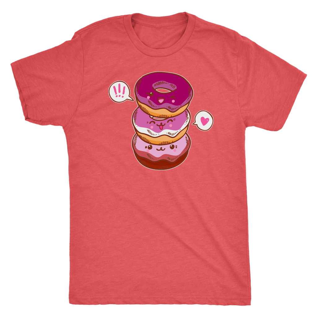 Lesbian Flag Cutie Donuts T-shirt  - Gemmed Firefly