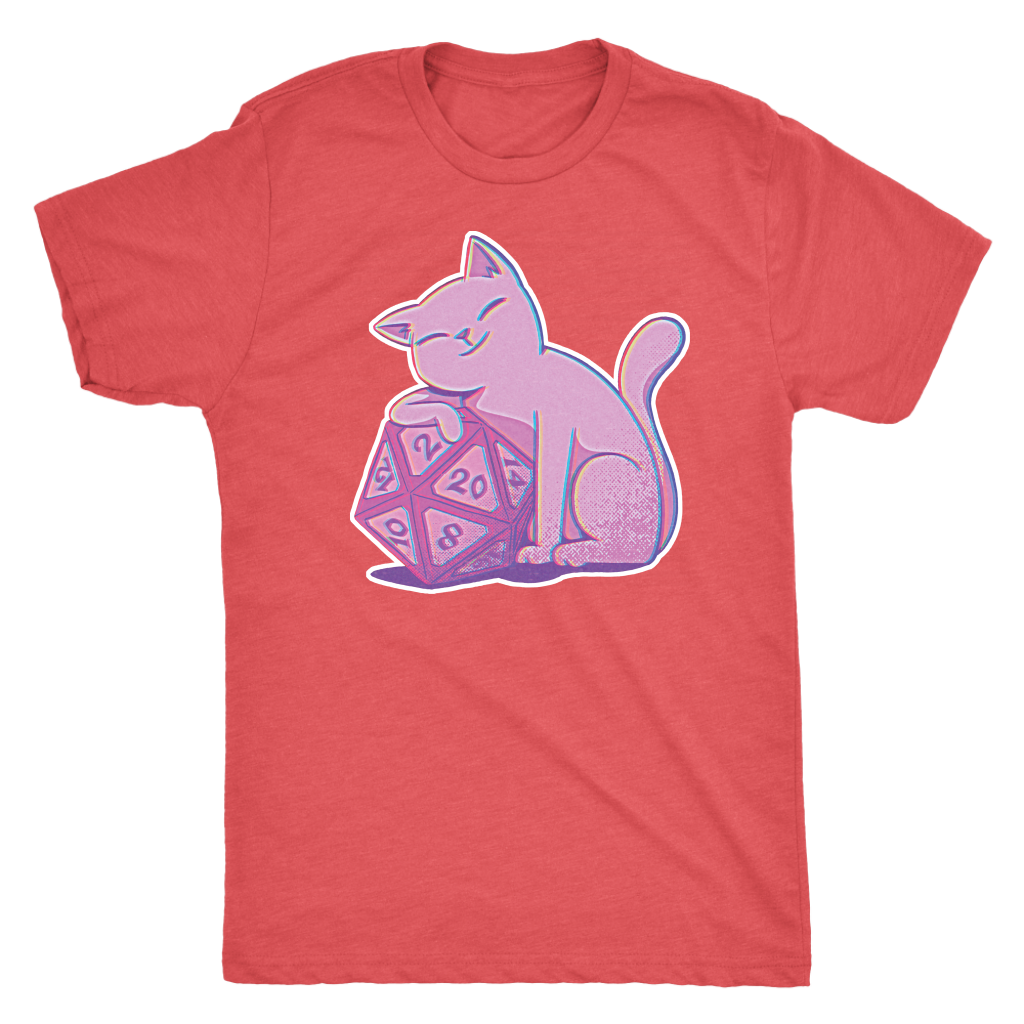 D20 Kitty Glitch T-shirt  - Gemmed Firefly