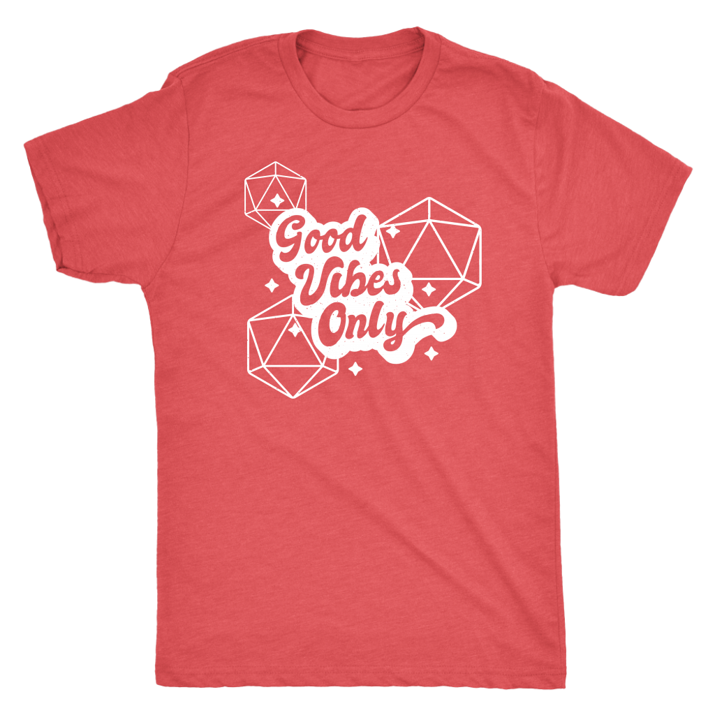 Good Vibes Only D20s T-shirt  - Gemmed Firefly