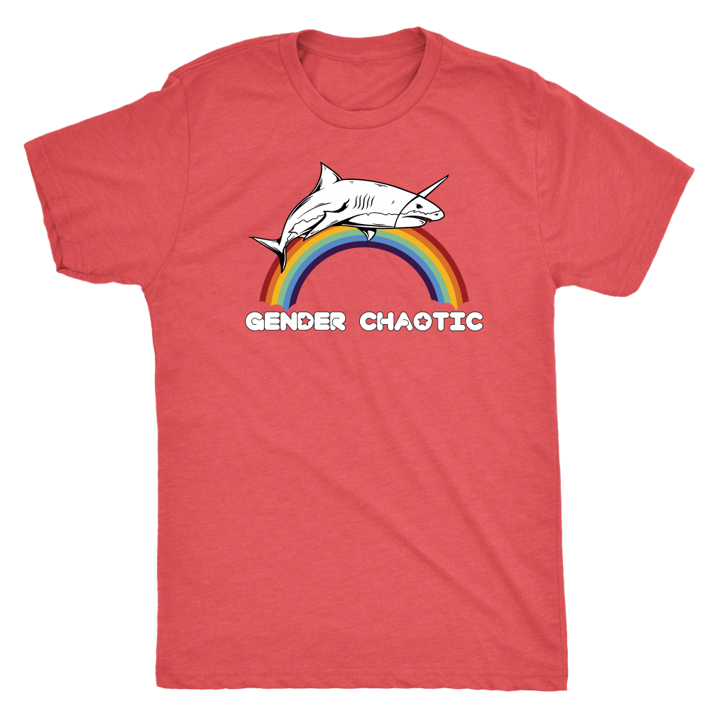 Gender Chaotic Shark T-shirt  - Gemmed Firefly