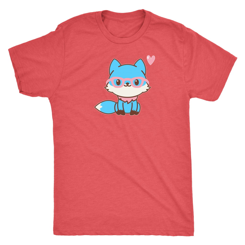 Trans Flag Fox Transfoxed T-shirt  - Gemmed Firefly