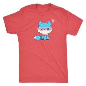 Trans Flag Fox Transfoxed T-shirt  - Gemmed Firefly