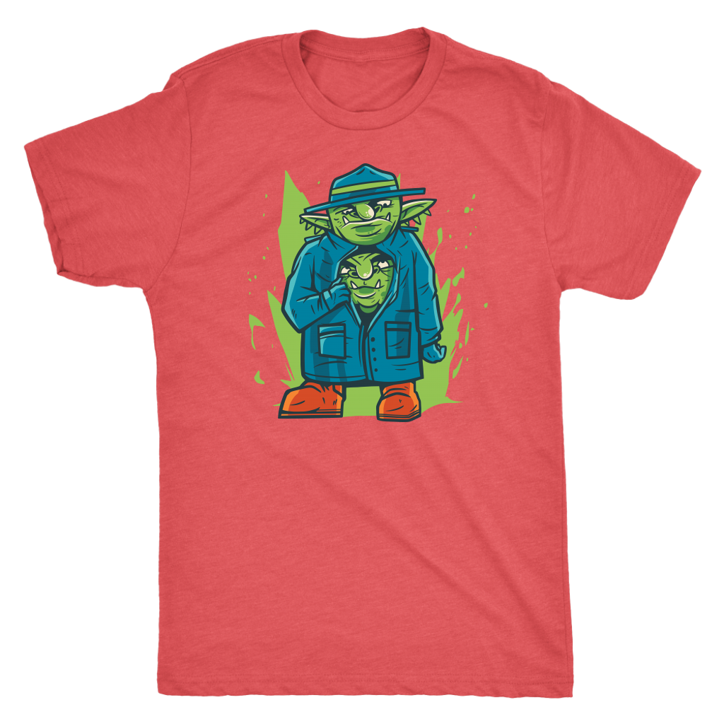 Two Goblins in a Trench Coat T-shirt  - Gemmed Firefly