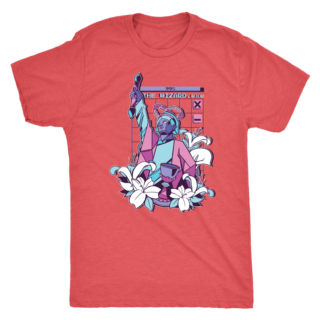 The Magician Tarot in Cyber Vapor T-shirt  - Gemmed Firefly