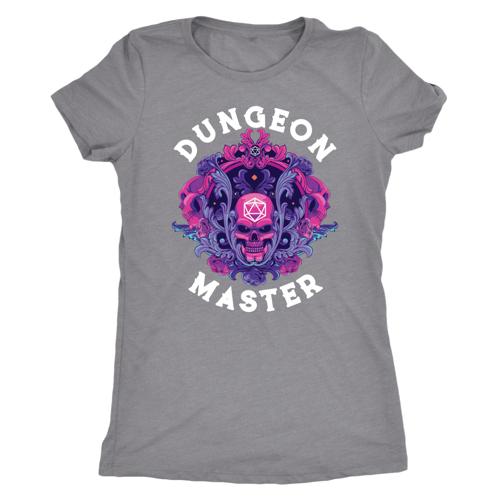 Dungeon Master Dark Skull D20 Rune T-shirt  - Gemmed Firefly