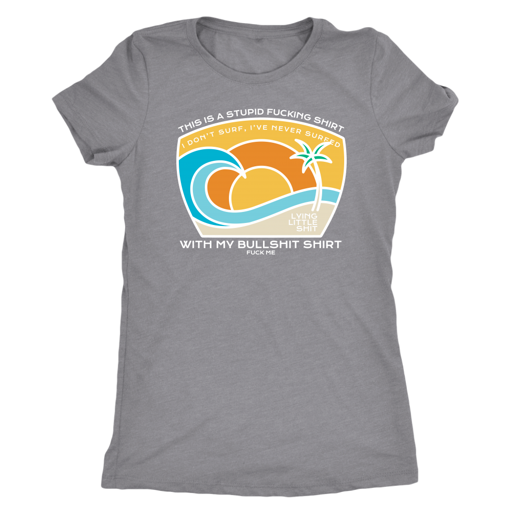 Surf's Up White Print T-shirt  - Gemmed Firefly