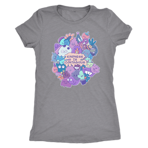 Kindness is Contagious Kawaii Doodle T-shirt  - Gemmed Firefly