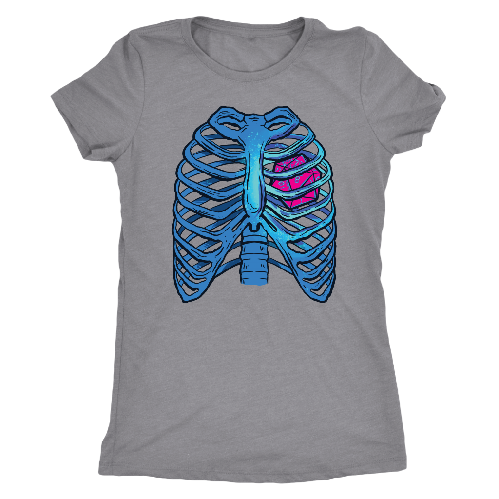 D20 Heart and Vapor Ribs T-shirt  - Gemmed Firefly