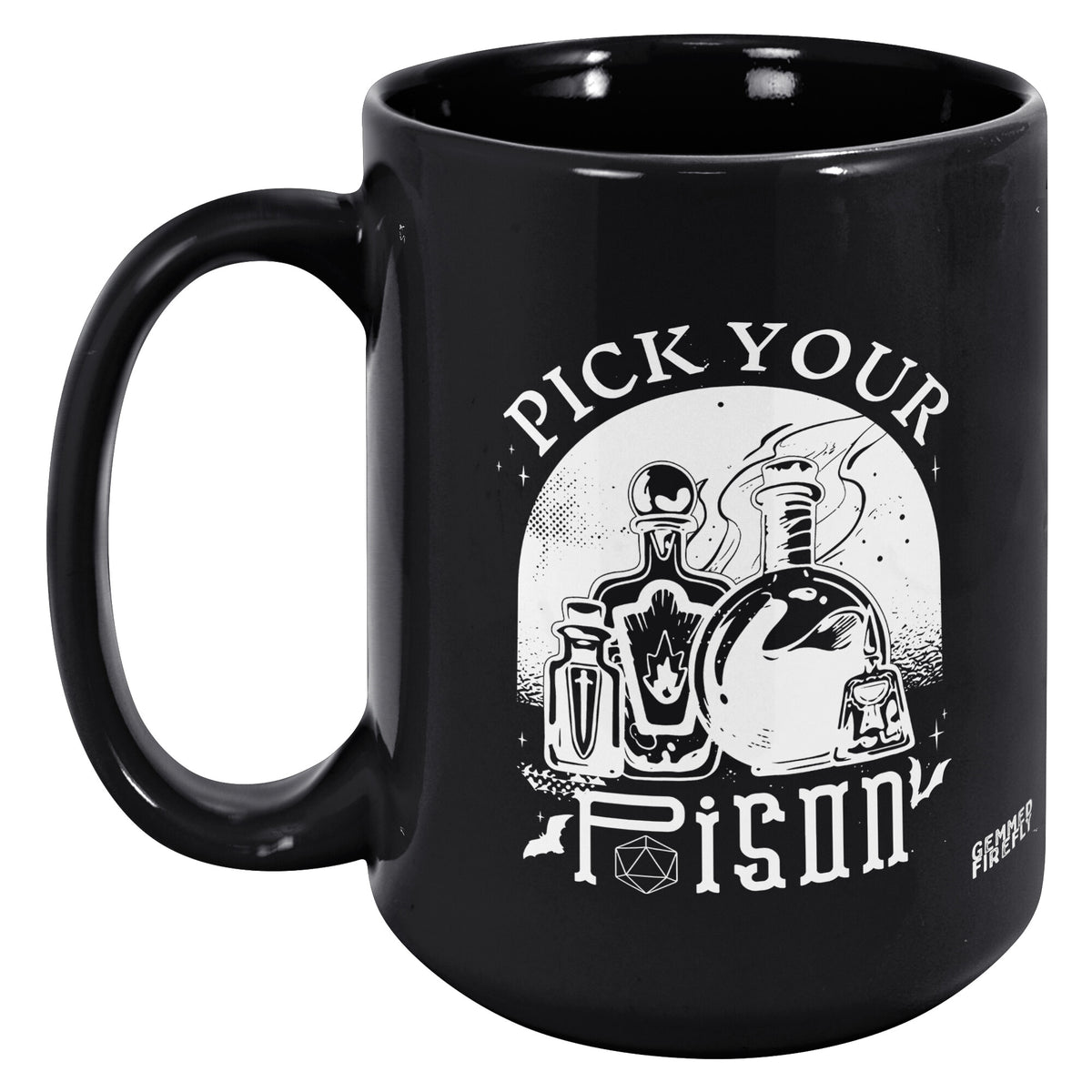 Pick Your Poison D20 Ceramic Mugs  - Gemmed Firefly