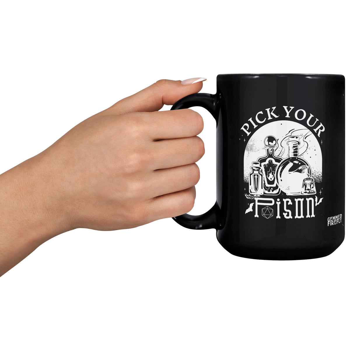 Pick Your Poison D20 Ceramic Mugs  - Gemmed Firefly