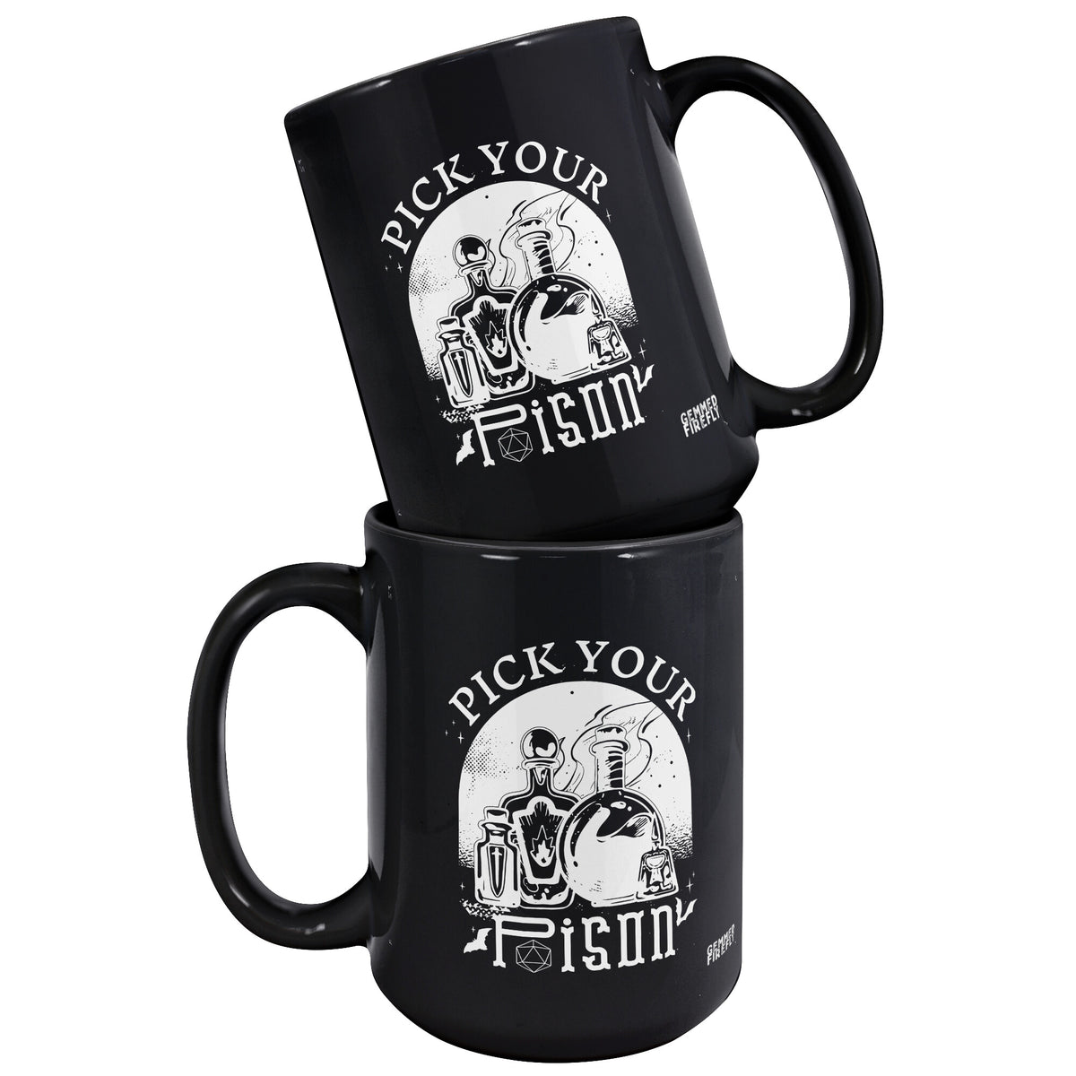 Pick Your Poison D20 Ceramic Mugs  - Gemmed Firefly