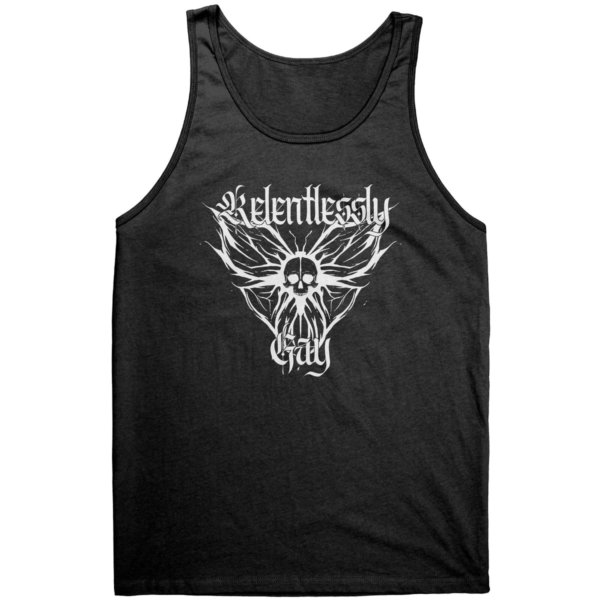Relentlessly Gay (Metal Design) T-shirt  - Gemmed Firefly