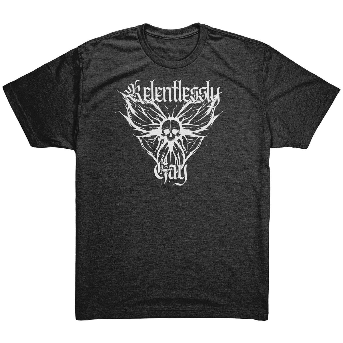 Relentlessly Gay (Metal Design) T-shirt  - Gemmed Firefly