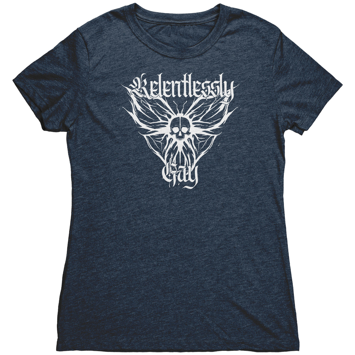 Relentlessly Gay (Metal Design) T-shirt  - Gemmed Firefly
