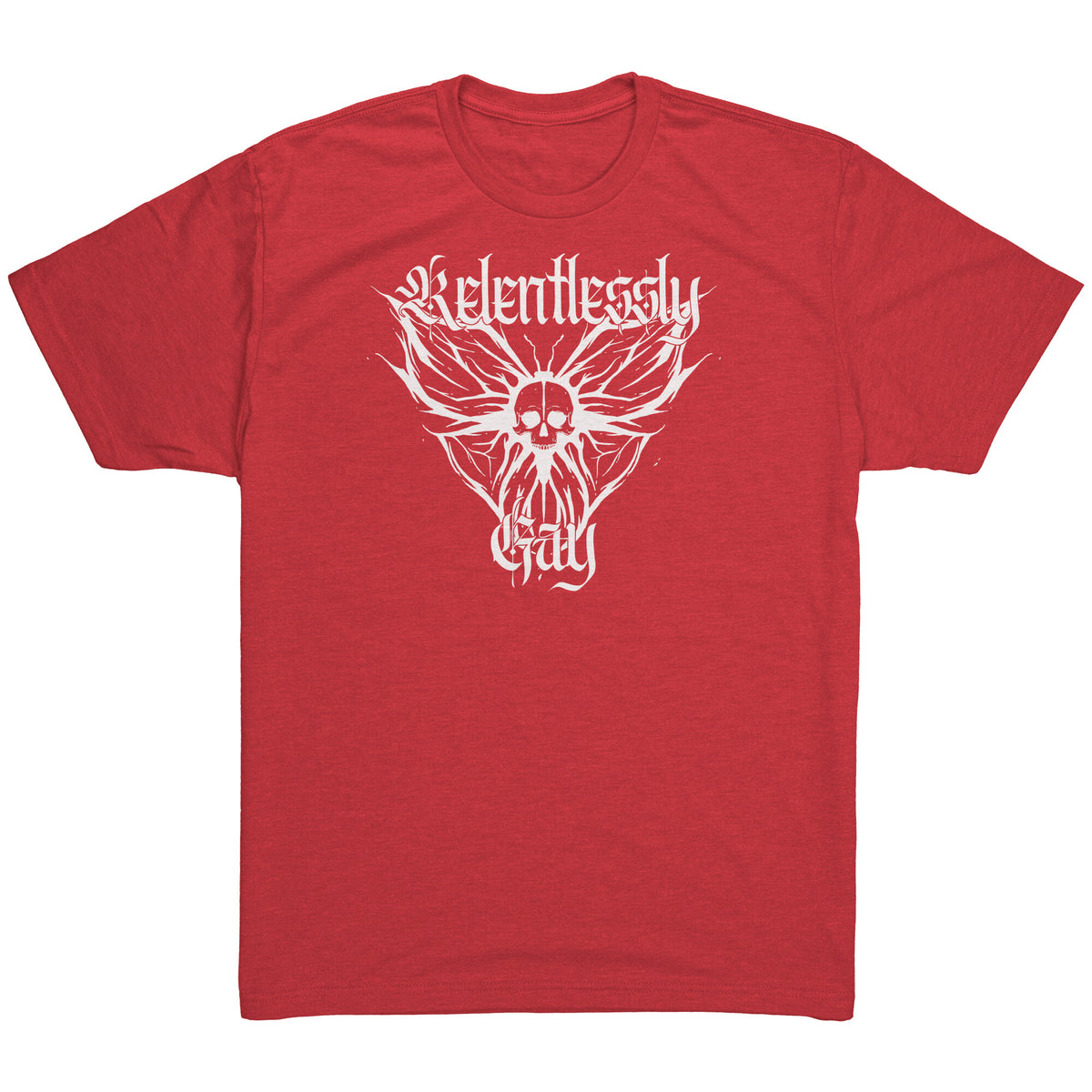 Relentlessly Gay (Metal Design) T-shirt  - Gemmed Firefly