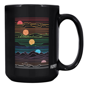 Rising Setting Sun Black Mug Ceramic Mugs  - Gemmed Firefly
