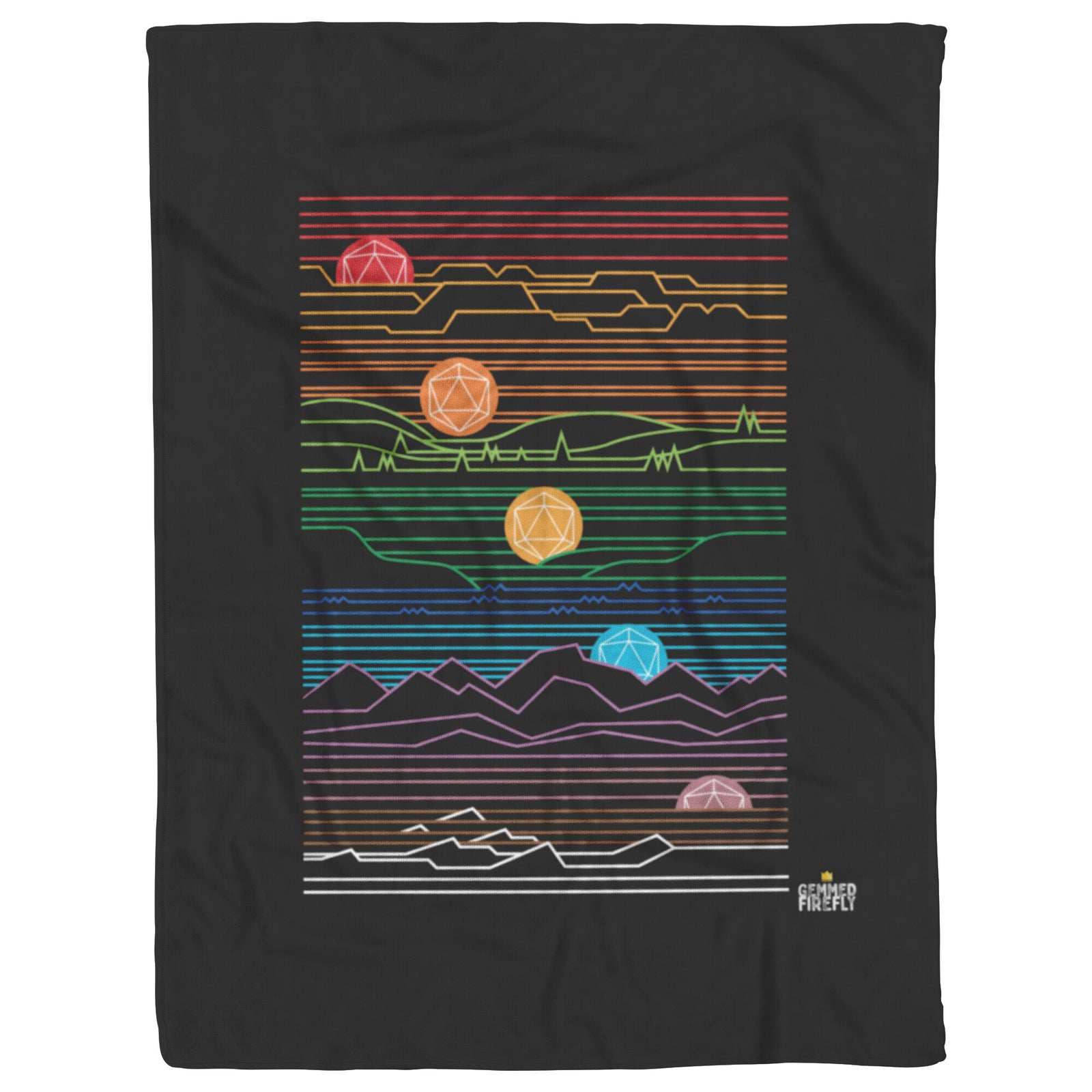 Rising Setting Sun Blanket Blankets  - Gemmed Firefly