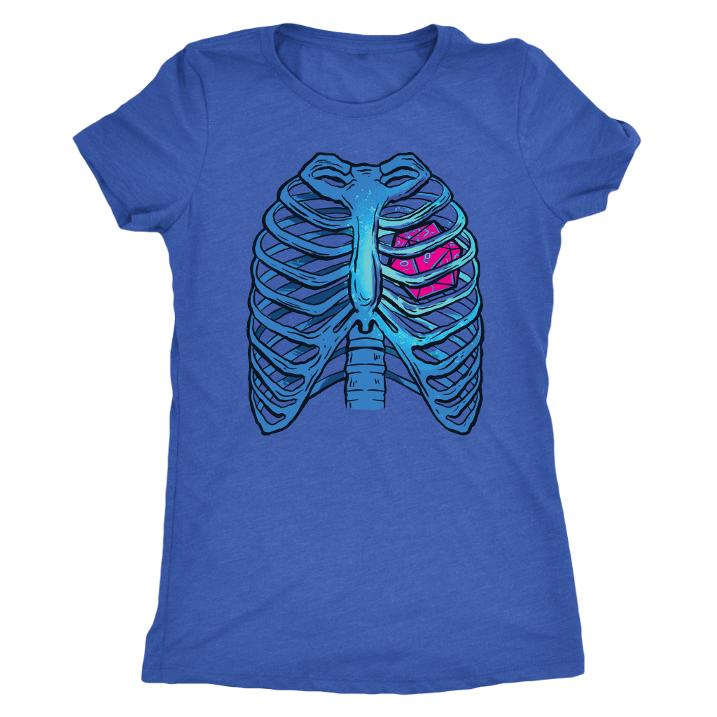 D20 Heart and Vapor Ribs T-shirt  - Gemmed Firefly