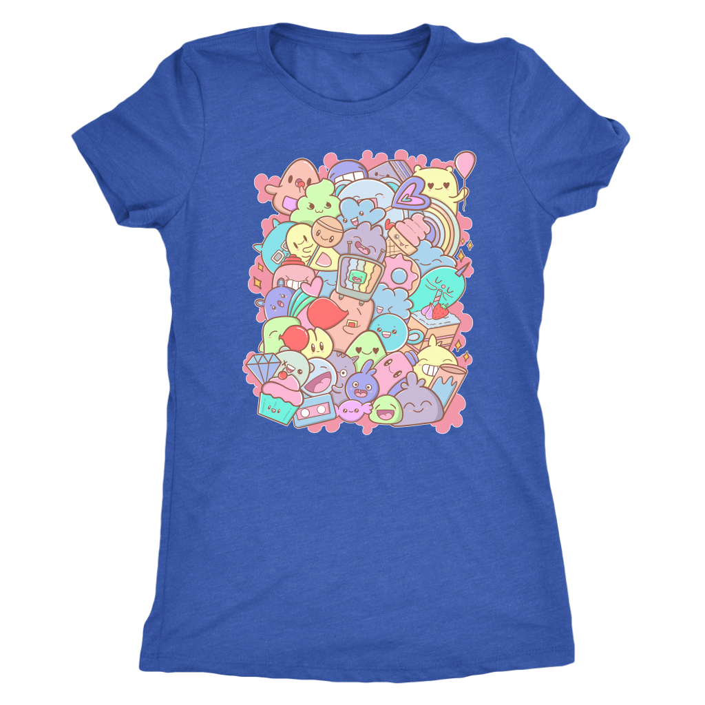 Adorable Kawaii Cute Doodle Party Pastel - "Yay" T-shirt  - Gemmed Firefly