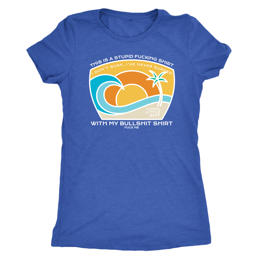 Surf's Up White Print T-shirt  - Gemmed Firefly