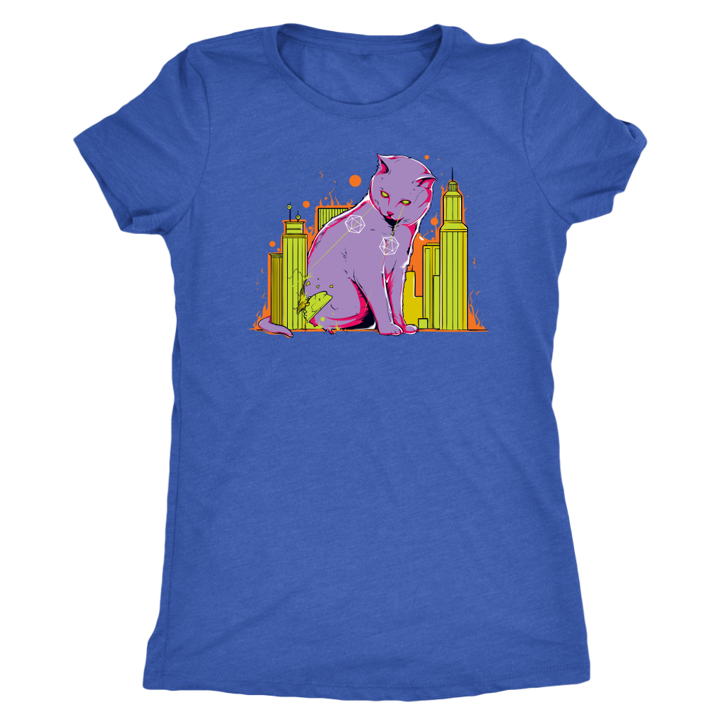 The Cat on the D&D Table Map T-shirt  - Gemmed Firefly